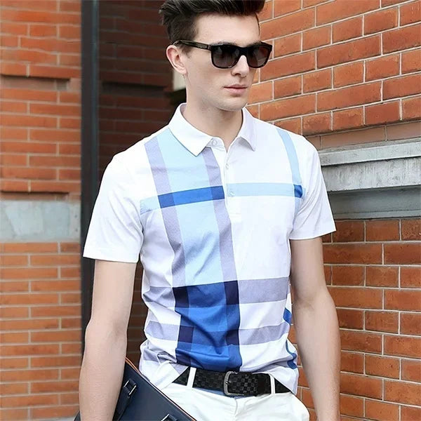 Men's Luxury Stripes Polo Shirt | Premium Cotton