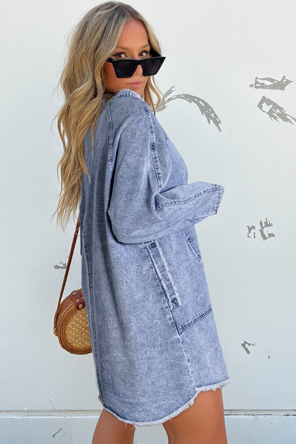 Vestido Vaquero Azul con Botones