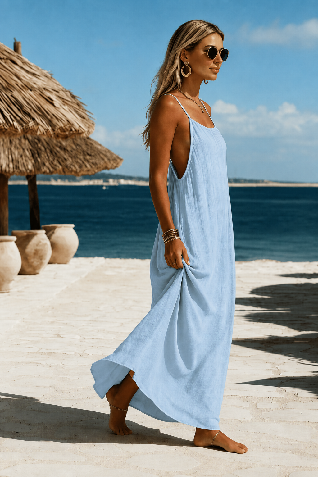 Vestido Anabelle Largo con Escote Halter