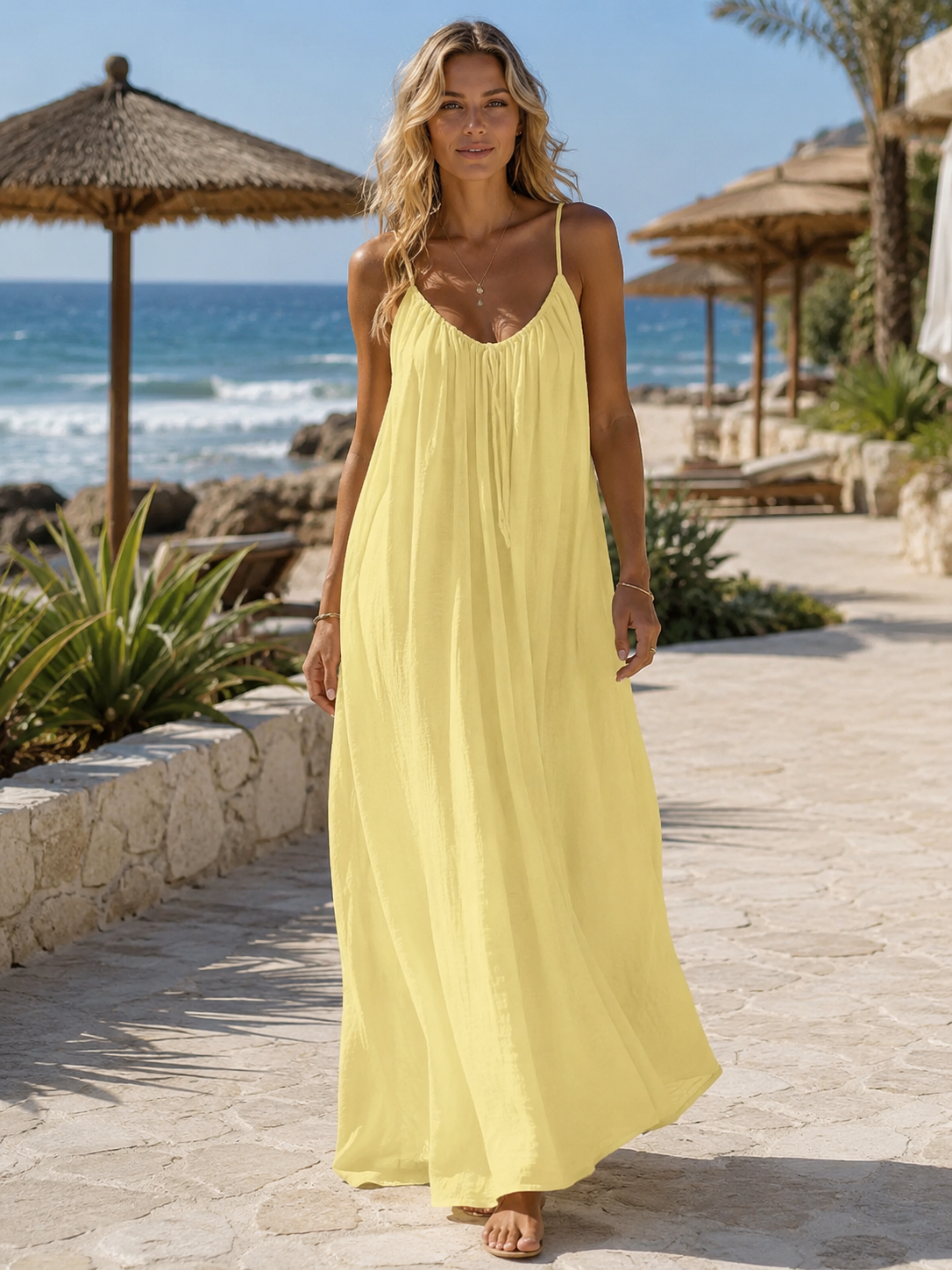 Vestido Anabelle Largo con Escote Halter