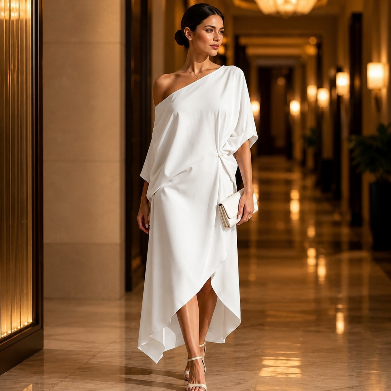 Vestido Atenea — Elegancia Asimétrica de Verano