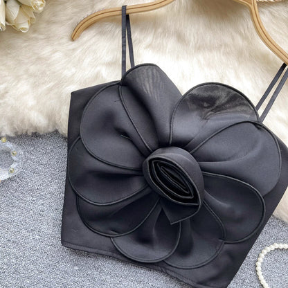 Blumenmuster-Crop-Top