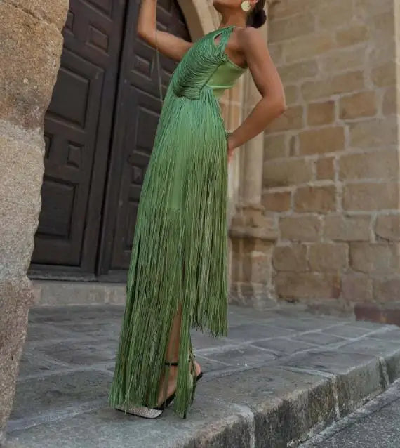 Vestido Largo Boho con Flecos™ – Estilo y Elegancia Casual