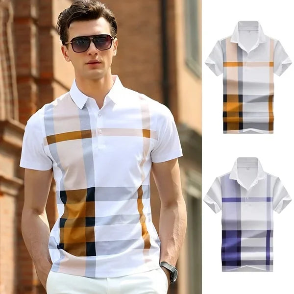 Men's Luxury Stripes Polo Shirt | Premium Cotton