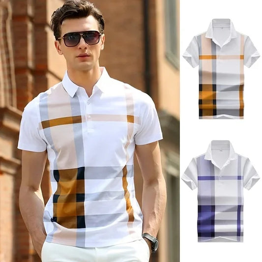 Men's Luxury Stripes Polo Shirt | Premium Cotton