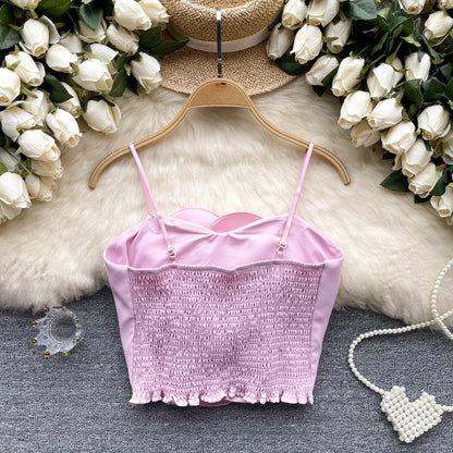 Blumenmuster-Crop-Top