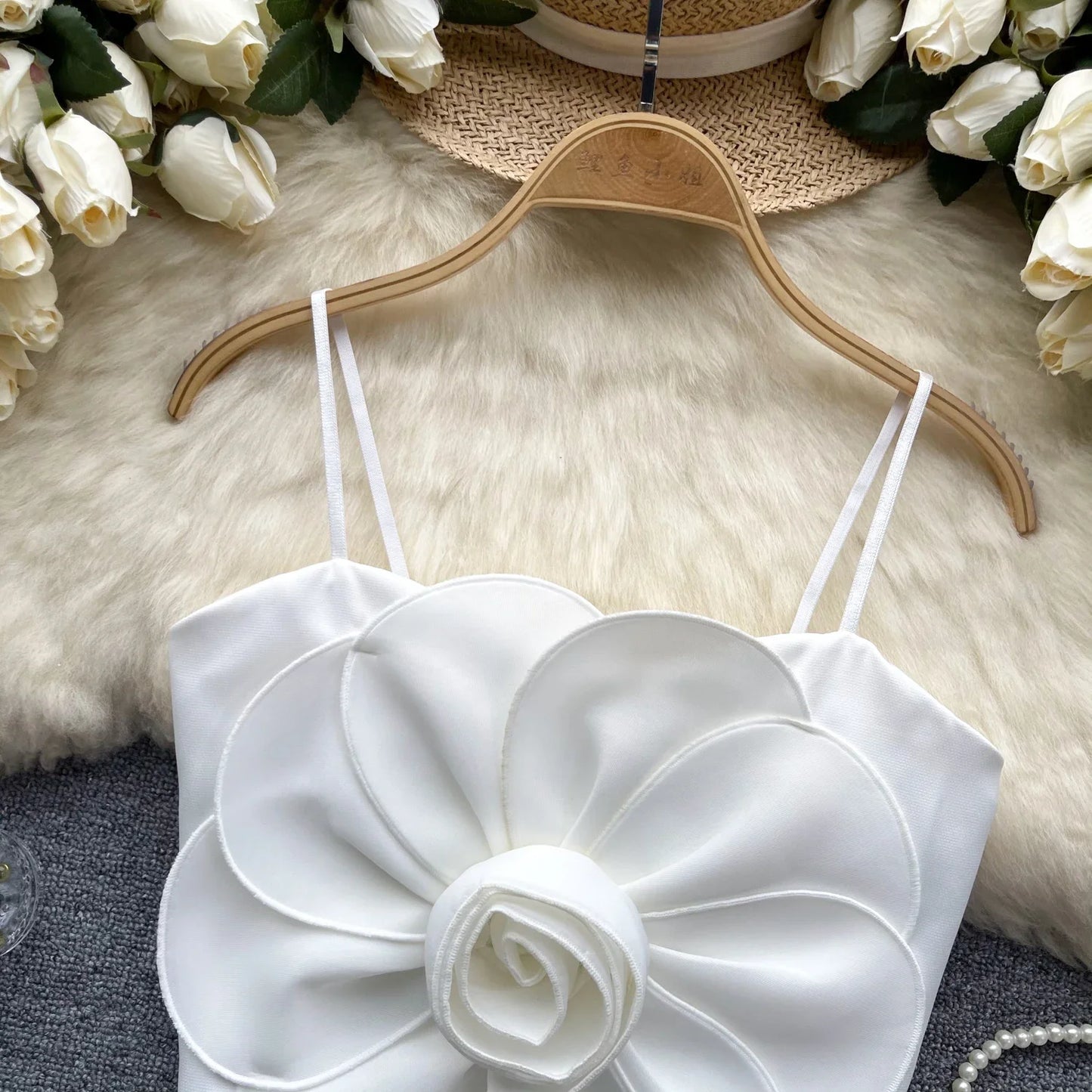 Blumenmuster-Crop-Top