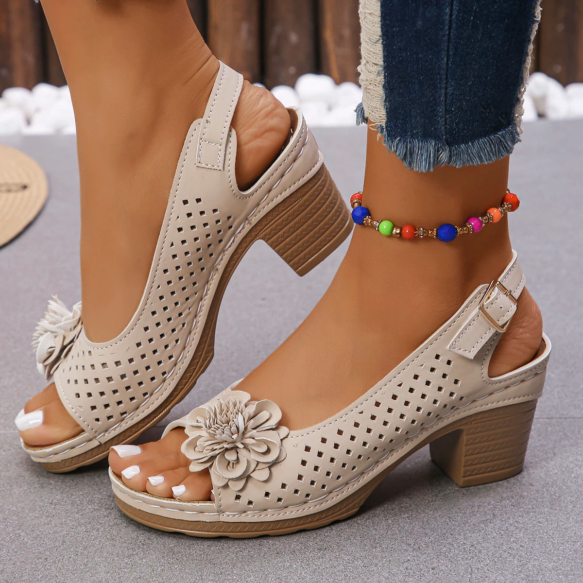 Sandalias Cuña Estilo Romano