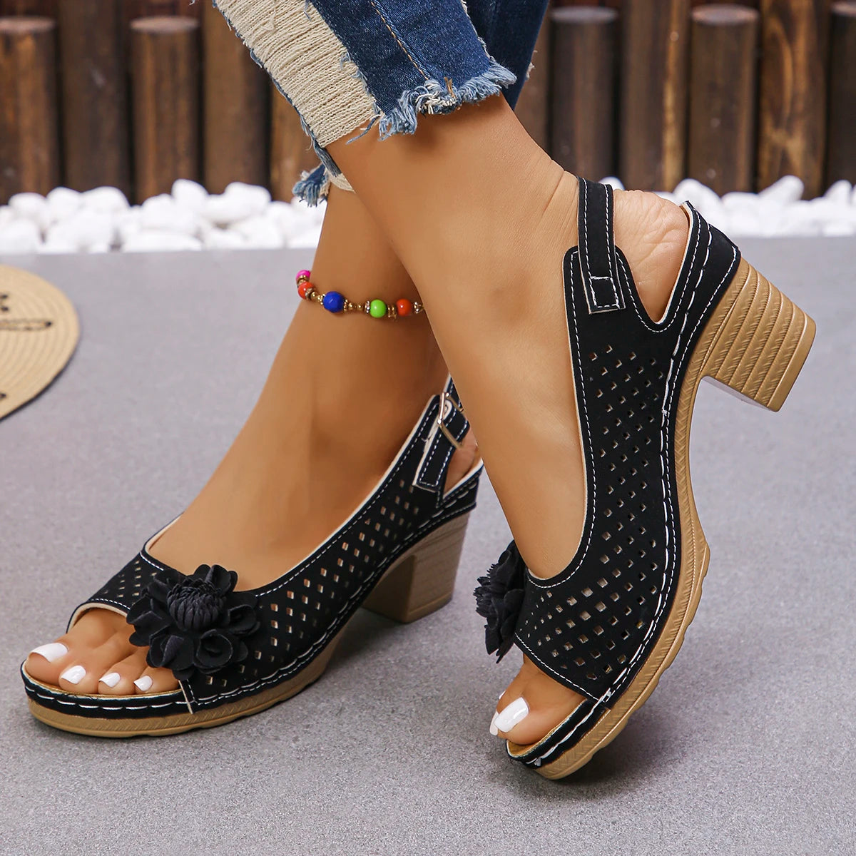 Sandalias Cuña Estilo Romano