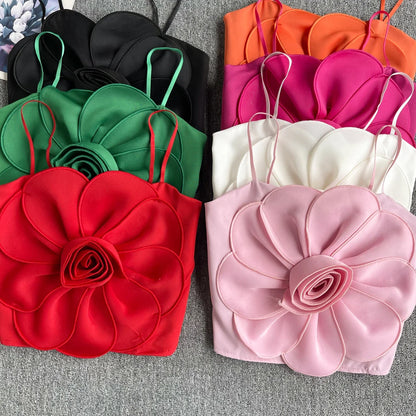 Blumenmuster-Crop-Top