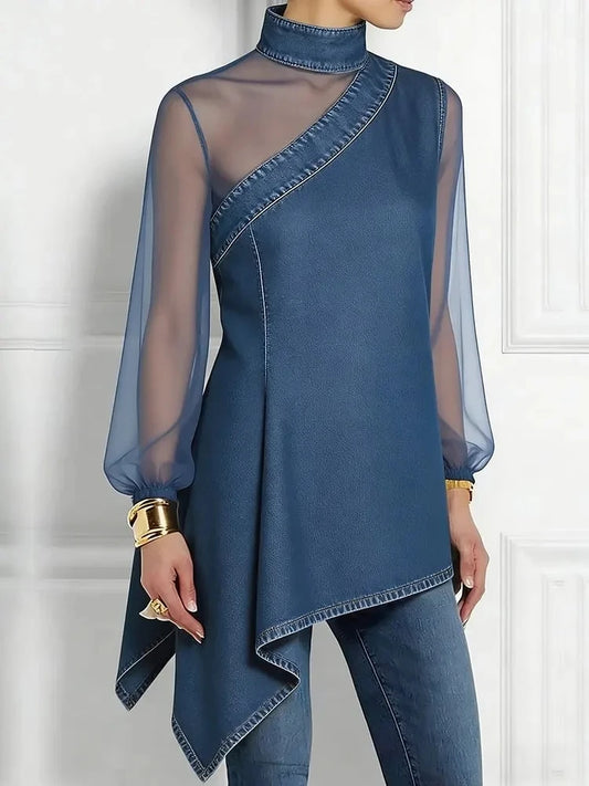Camisa Asimétrica Vaquera