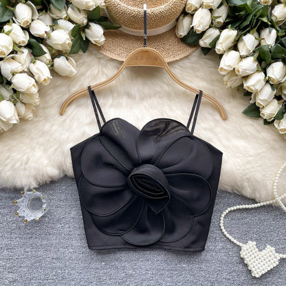 Blumenmuster-Crop-Top