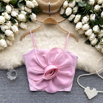 Blumenmuster-Crop-Top