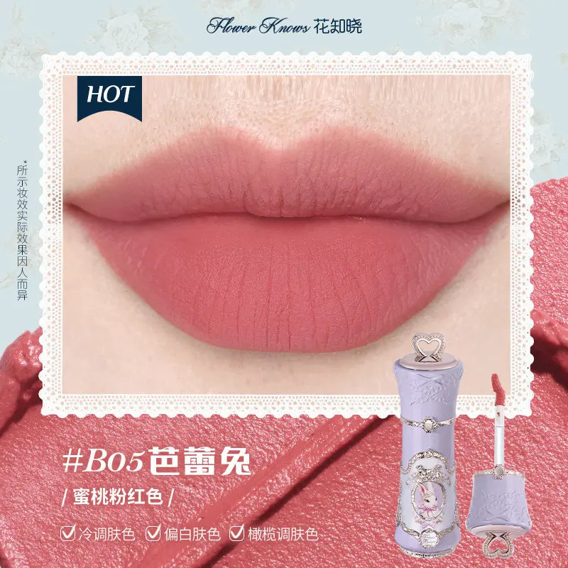 Labial líquido mate Flower Knows de BB Bellezachic en tono natural, con envase de 5 ml y acabado mate.