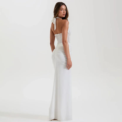 Vestido Largo Halter Luna