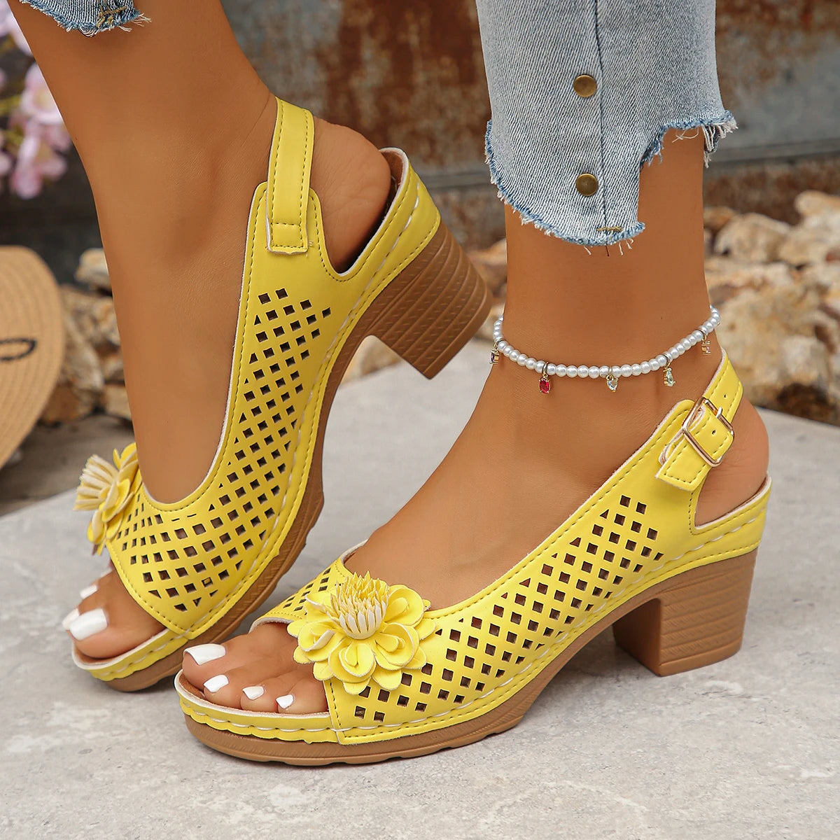 Sandalias Cuña Estilo Romano