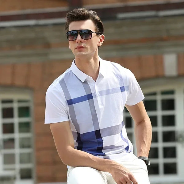 Men's Luxury Stripes Polo Shirt | Premium Cotton