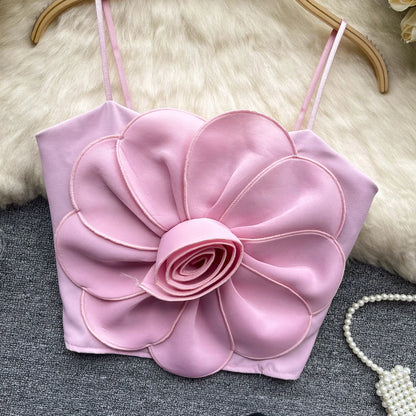 Blumenmuster-Crop-Top