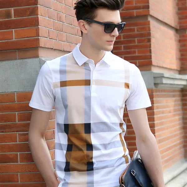Men's Luxury Stripes Polo Shirt | Premium Cotton