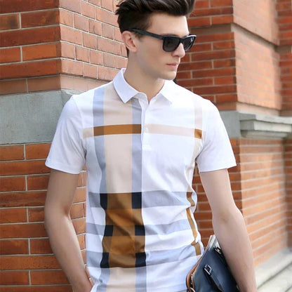 Men's Luxury Stripes Polo Shirt | Premium Cotton