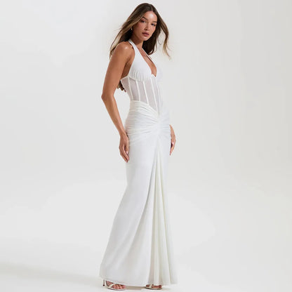 Vestido Largo Halter Luna