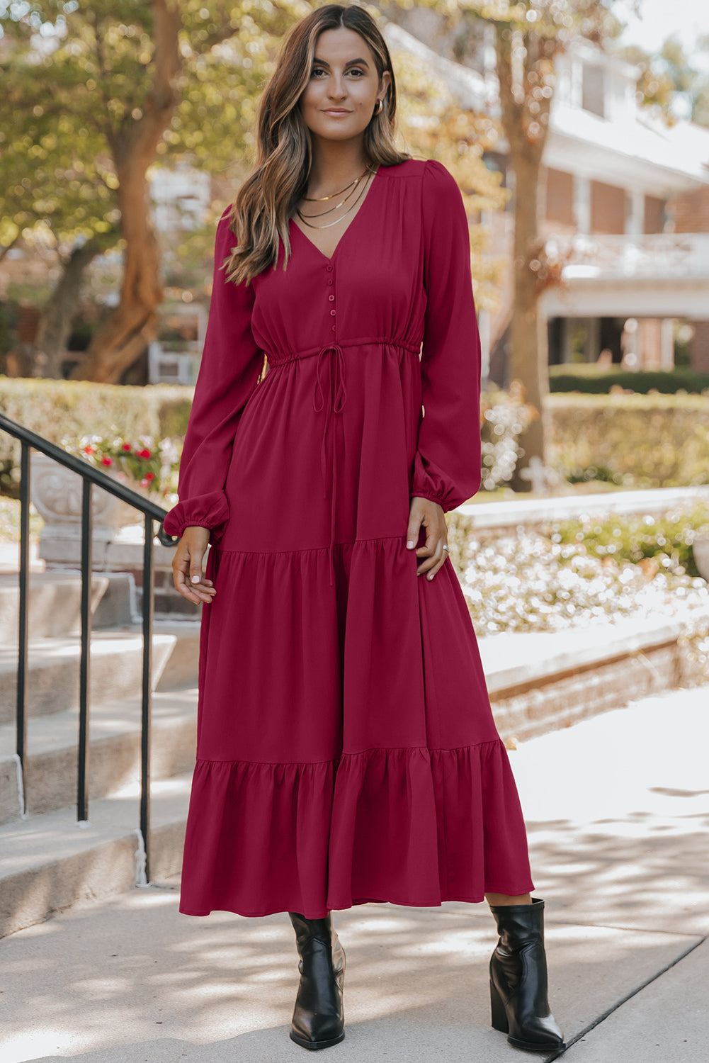 Vestido burdeos