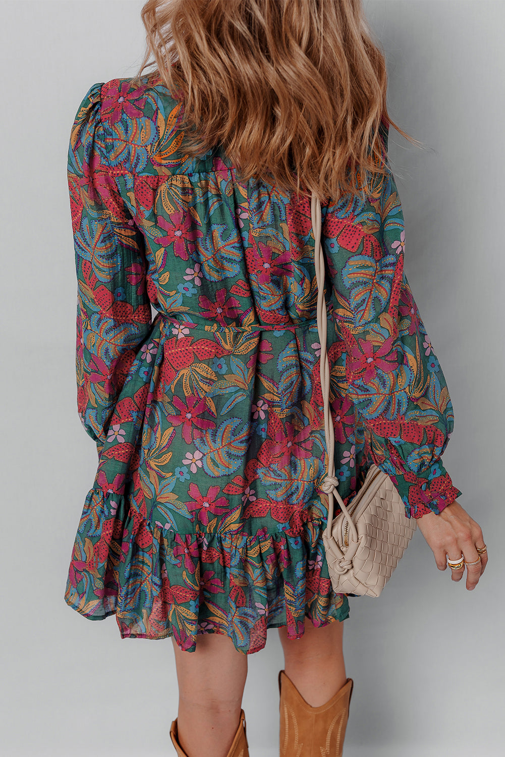 Vestido floral verde