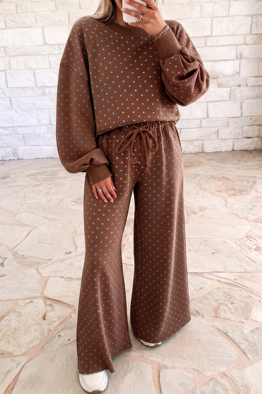 Conjunto de lunares con pantalón ancho