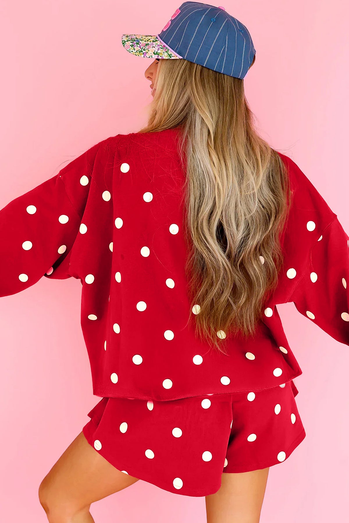 Conjunto de lunares con falda pantalón